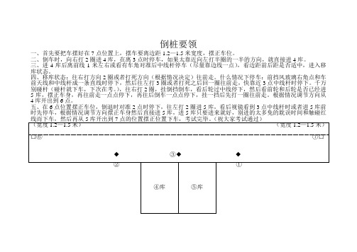 学车科目二(倒桩要领)