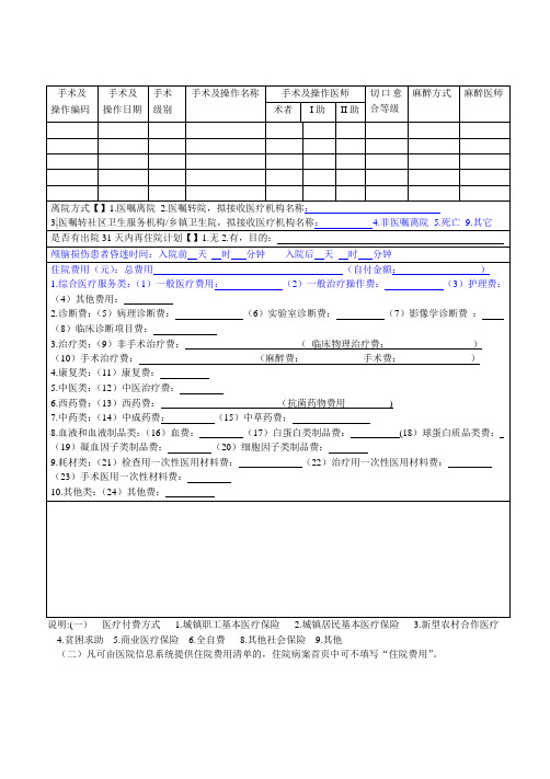 住院病案首页背面Microsoft Word 文档.doc