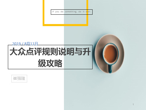 大众点评规则与升级攻略PPT课件