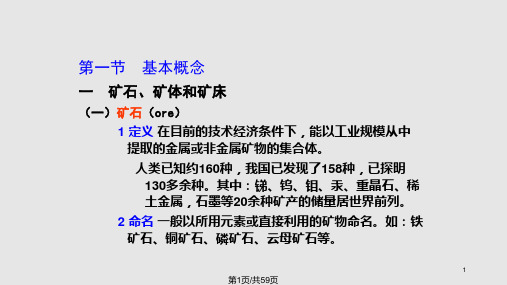非煤固体矿床开采概述PPT课件