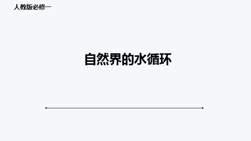 高中地理必修一课件-3.1 自然界的水循环24-人教版