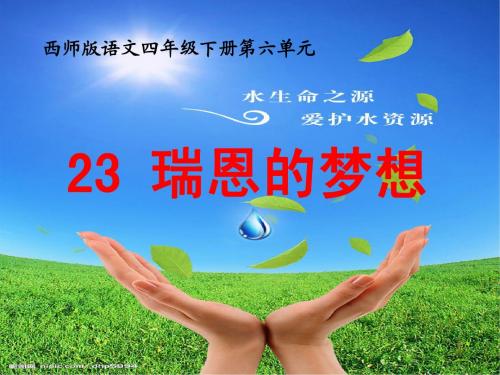 西师版四年级下册语文PPT课件23 瑞恩的梦想课1