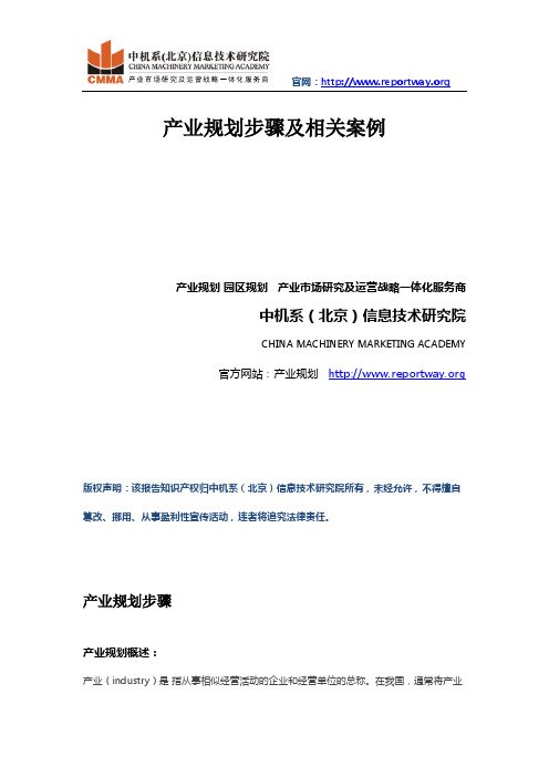 中机院：产业规划步骤及相关案例