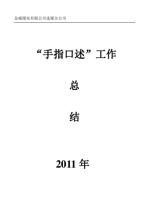 手指口述总结