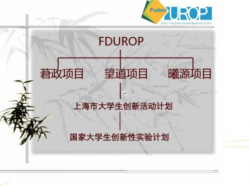 复旦大学曦源项目介绍