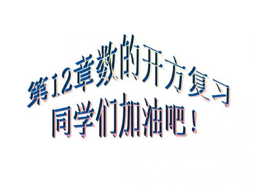 初二上第12章数的开方复习