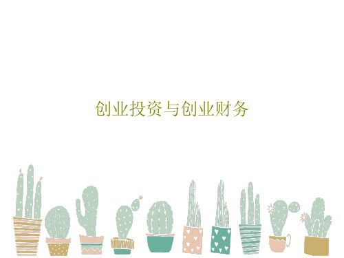创业投资与创业财务112页PPT