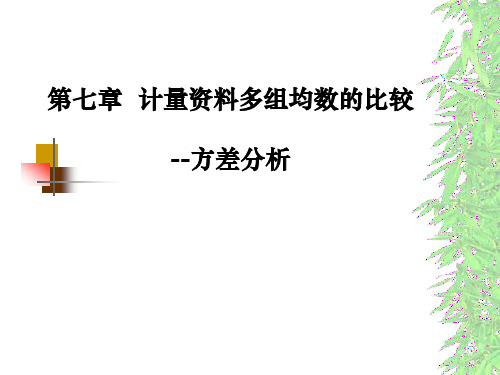 (DLu)第7章方差分析