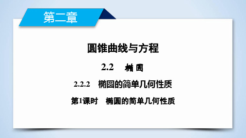 高二数学2.2.2   椭圆的简单几何 性质(第一课)优秀课件