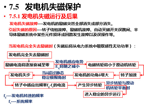技能培训专题 电力系统继电保护 发电机失磁保护