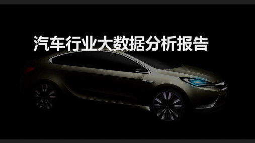 2018年汽车行业大数据分析报告