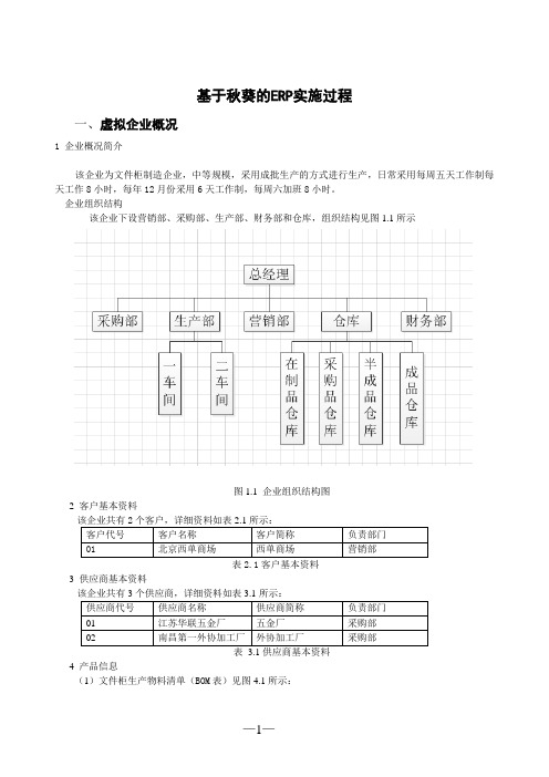 ERP课程设计(完整版)