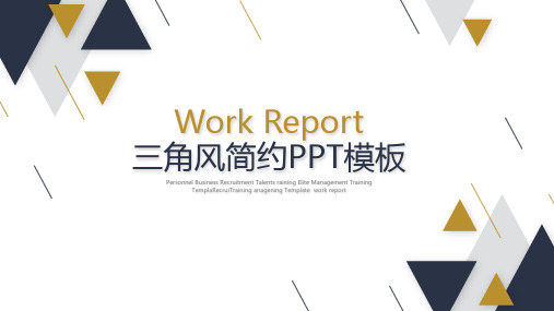 三角风简约大气 工作汇报工作计划通用PPT模板