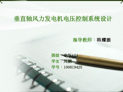 垂直轴风力发电机电压控制系统设计毕业答辩(包含仿真总图)
