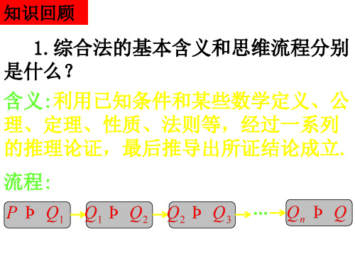 高二数学综合法和分析法2(PPT)5-1