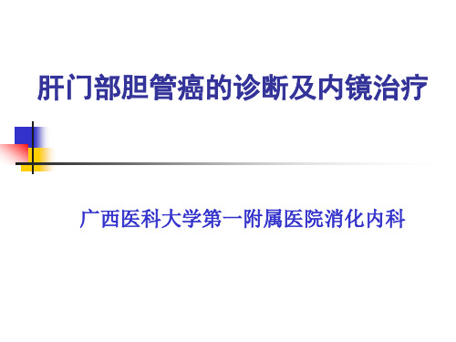 肝门部胆管癌的内镜治疗