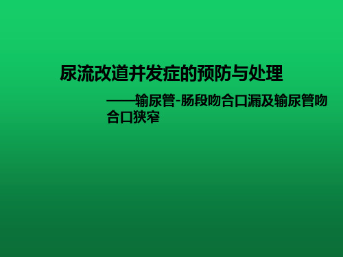 尿流改道并发症的预防与处理