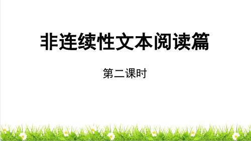 最新人教部编版六年级语文下册《非延续性文本阅读》教学课件