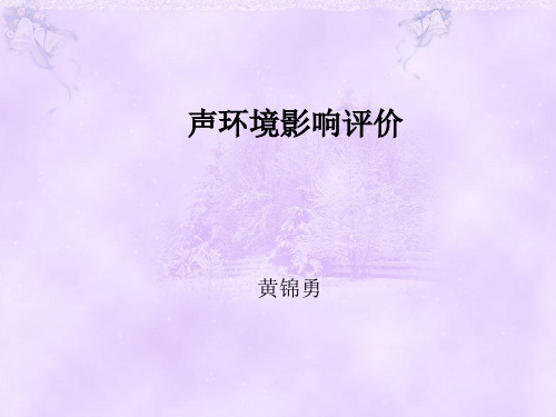 6 声环境影响评价