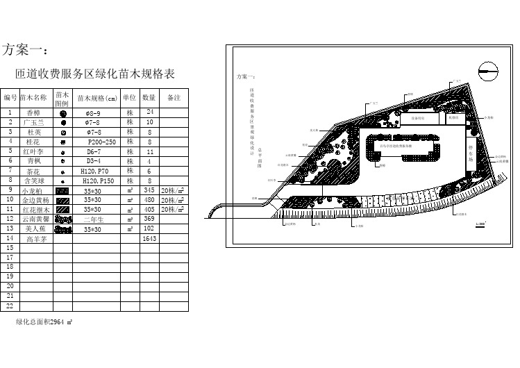 【设计图纸】匝道服务区(精选CAD图例) 