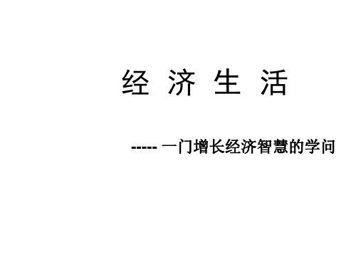 高一政治经济生活前言-P