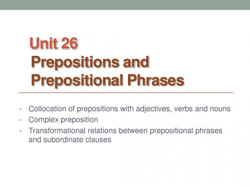 26 Prep& Prepositional phrase