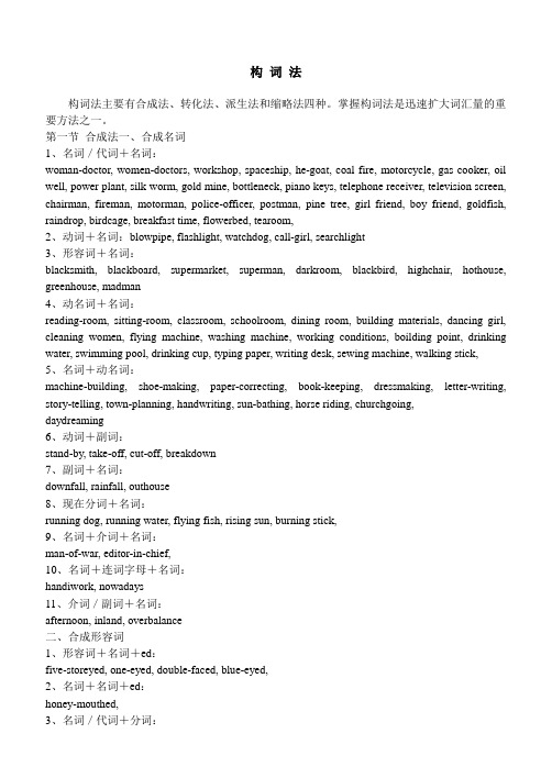 构词法用法详解