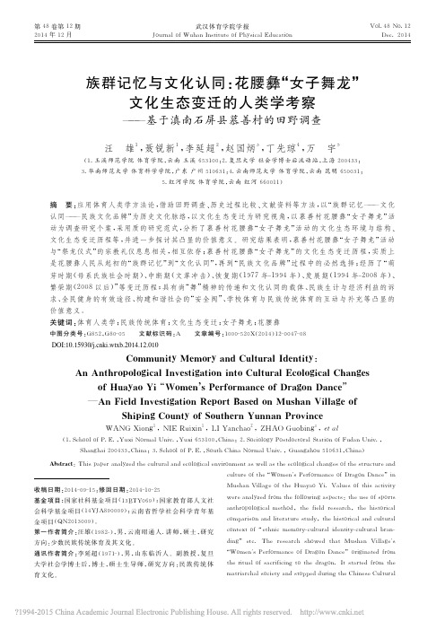 族群记忆与文化认同_花腰彝_女子_省略__基于滇南石屏县慕善村的田野调查_汪雄