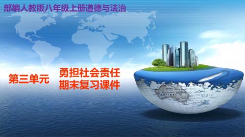 部编人教版八年级上册道德与法治第三单元 勇担社会责任 期末复习课件