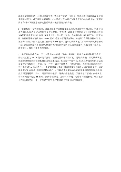 毛管与滴头讲解