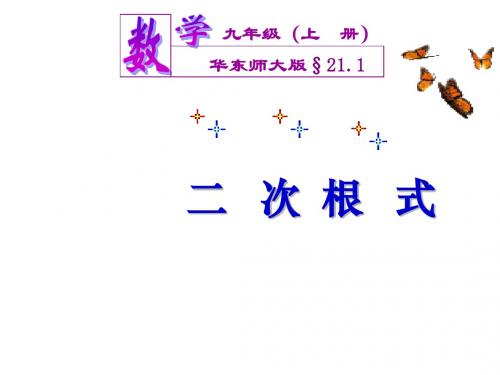 华师大版九年级上册课件：21 1二次根式(1)
