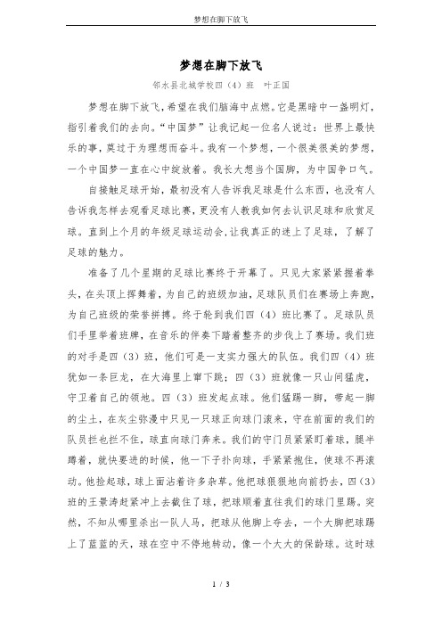 梦想在脚下放飞