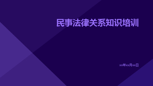 民事法律关系知识培训pptx