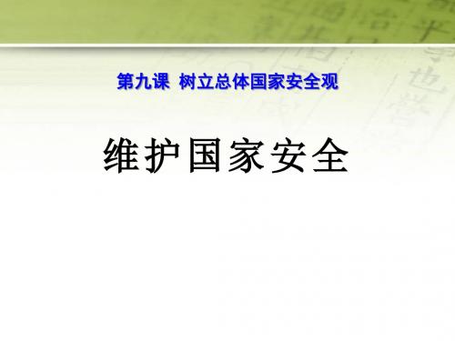 《维护国家安全》优秀PPT