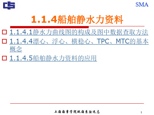 1.1.4 船舶静水力资料