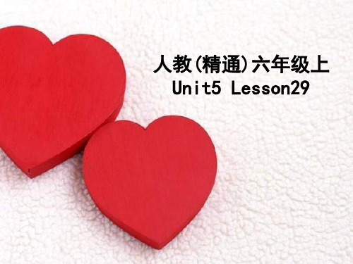 人教精通版六年级英语上册Unit 5 July is the seventh month  Lesson 29课件