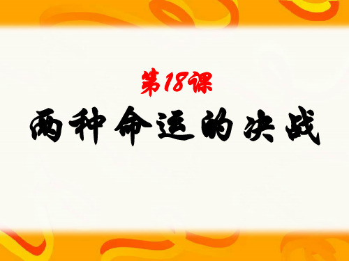 华东师大版八年级上册历史：第18课 两种命运的决战