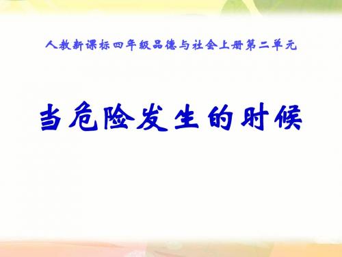 《当危险发生的时候》安全地生活PPT实用课件3