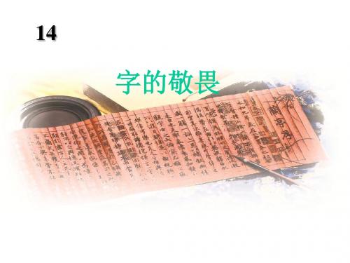 14、字的敬畏