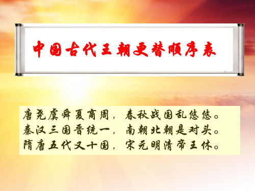 高中历史朝代更替表