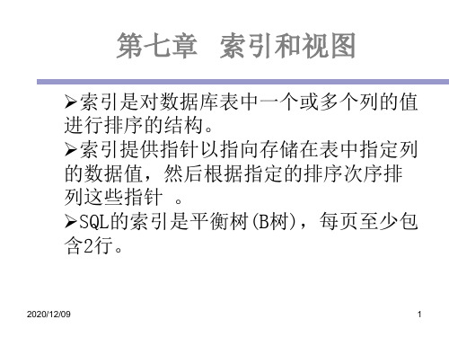 G-索引和视图PPT教学课件