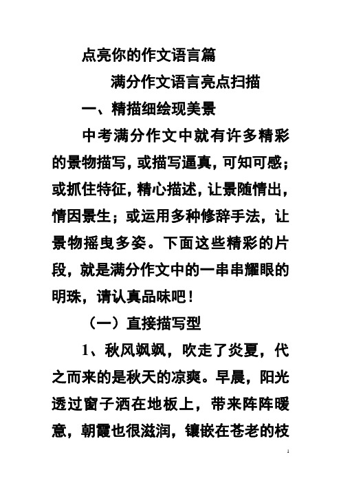 作文语言篇(下发材料)