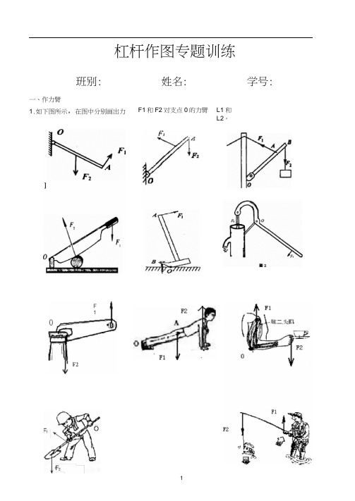 杠杆作图专题训练