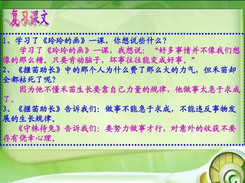 新人教课标版小学二年级语文下册  第七单元总复习  课件