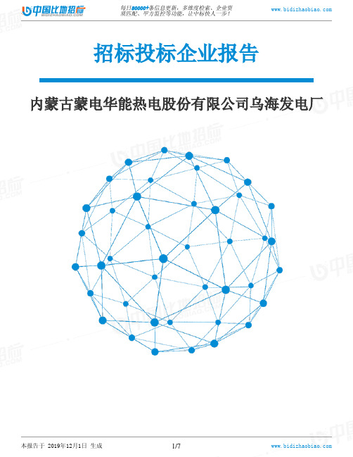 内蒙古蒙电华能热电股份有限公司乌海发电厂-招投标数据分析报告