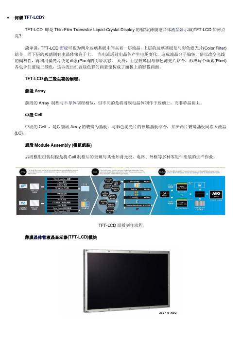 TFT-LCD面板制作流程图解