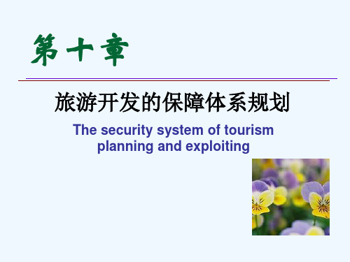第十章旅游开发的保障体系规划