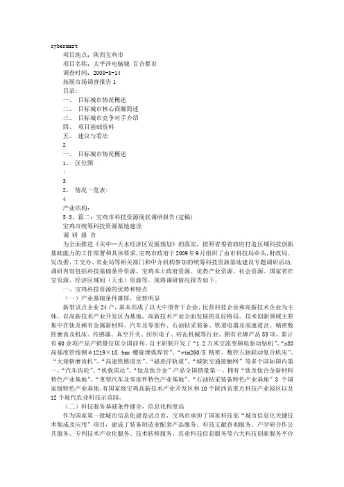 宝鸡的调查报告