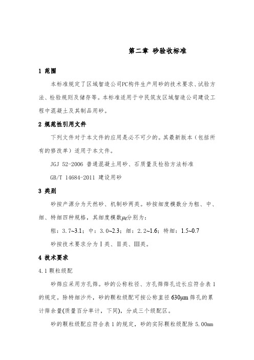 砂验收标准