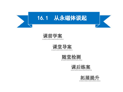 16.1 从永磁体谈起—2020秋沪粤版九年级物理下册同步课件